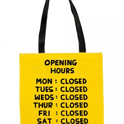 David Shrigley Heures d'ouverture Tote bag