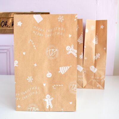 Grand Sac Papier Motif Noël 200, 600 ou 1200