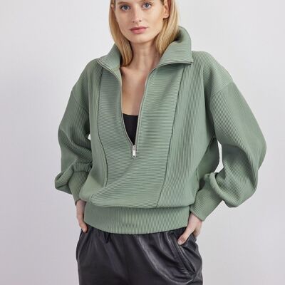 Half Zip Donna in misto cotone biologico