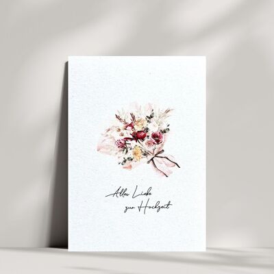 All the best for your wedding - sustainable greetings card