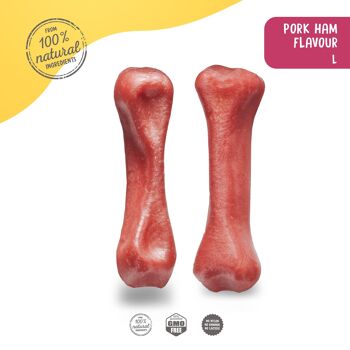 Friandises à mâcher pour chien - PLUTOS Chew Chew & Pork Ham Chew LARGE -100% naturel, friandises pour chiens, produits à mâcher dentaires, produits à mâcher pour chiots, produits à mâcher pour chiens, yak, himalayen, protéines à mâcher, aliments pour animaux de compagnie, fournitures pour animaux de compagnie, animaleries 4