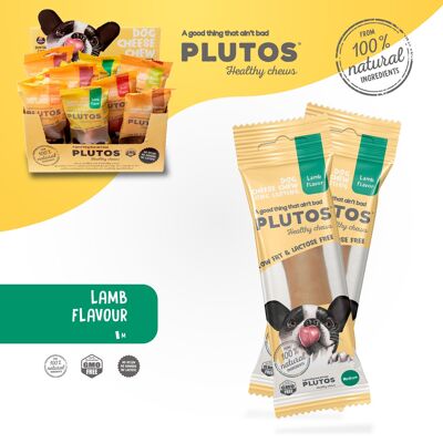 Dog chews treats - PLUTOS Cheese & Lamb Healthy Chew MEDIUM -100% natural, dog treats, dental chews, puppy chews, dog chew, yak, himalayan, protein chew, pet food, pet supplies, pet stores