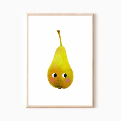 Poster children's poster "Pear" A4 and A3 poster children's room poster gift boy or girl poster children's poster baby Christmas
