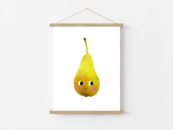 Affiche affiche enfant "Poire" Affiche A4 et A3 affiche chambre d'enfant cadeau garçon ou fille affiche enfant bébé Noël 3