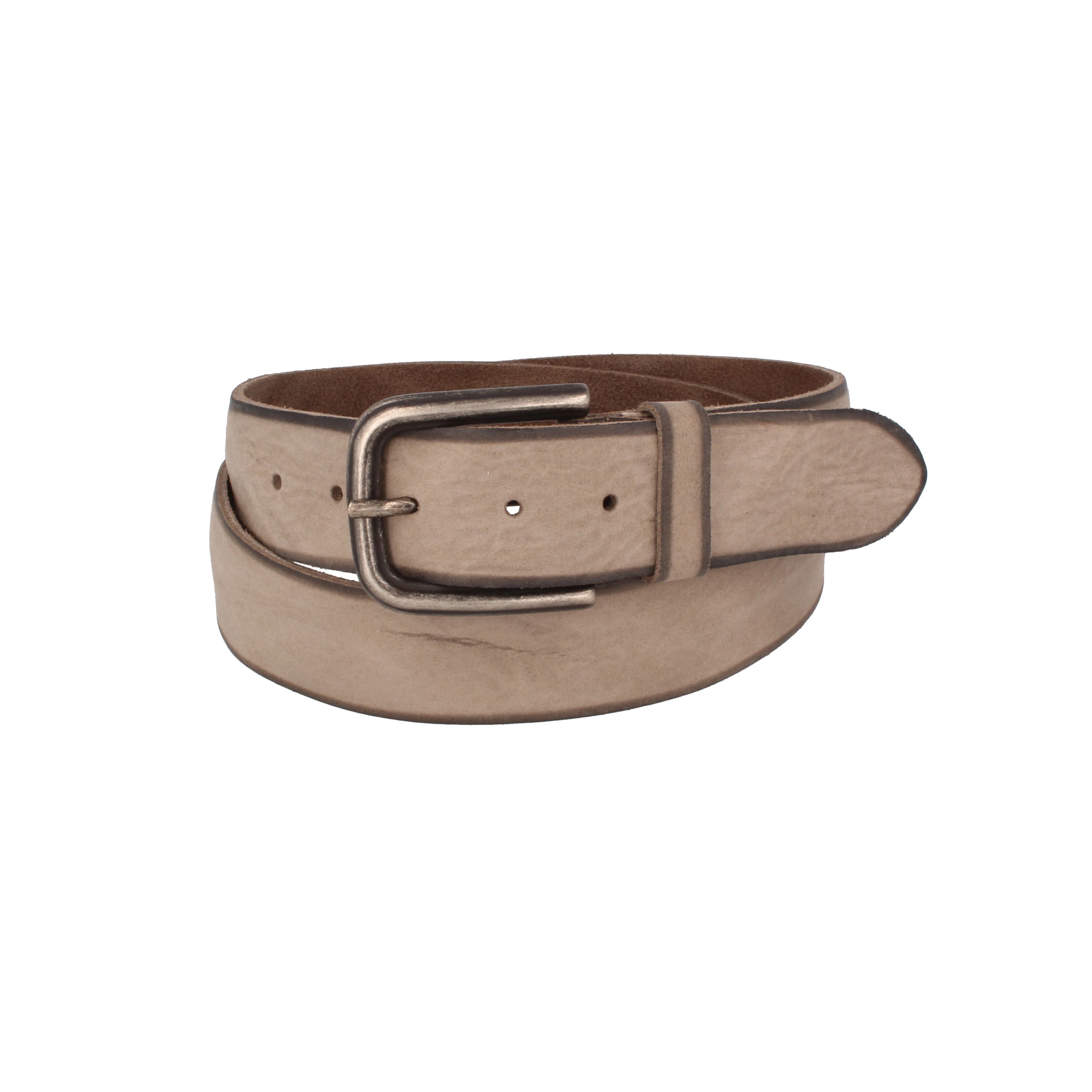 Cintura uomo in pelle jeans Apollo bottalata fiammata taupe