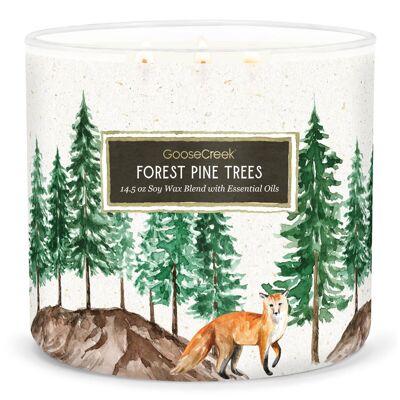 Wilderness Forest Pine Trees Große 3-Docht-Kerze 411 Gramm