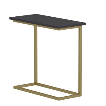 Table d'appoint Narin anthracite or avec pieds en métal 64x62x30 cm 8