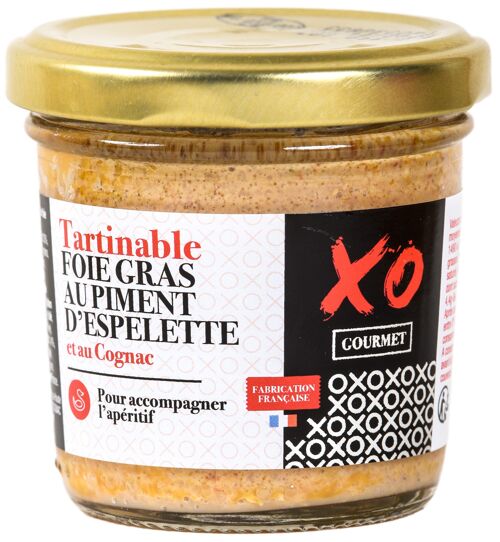 Tartinable foie gras au piment d'Espelette et au cognac XO