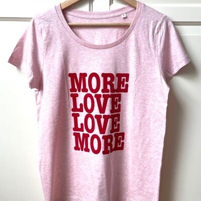 Camiseta "more love love more" de algodón orgánico