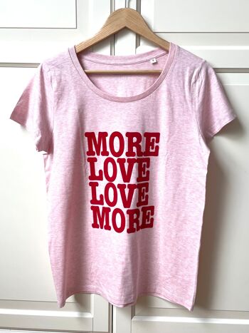 Tee shirt "more love love more" en coton bio 1