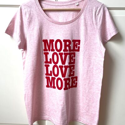 "more love love more" t-shirt in organic cotton