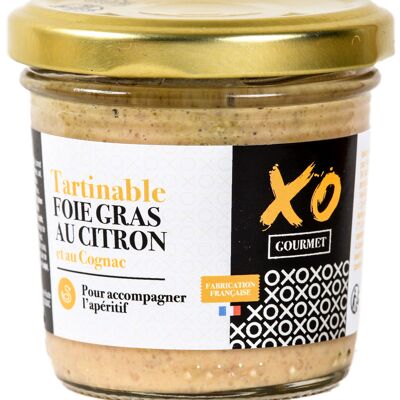 Spreadable foie gras with lemon and cognac XO