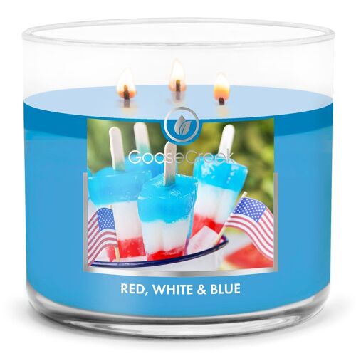 Red, White & Blue Large 3-Wick Candle