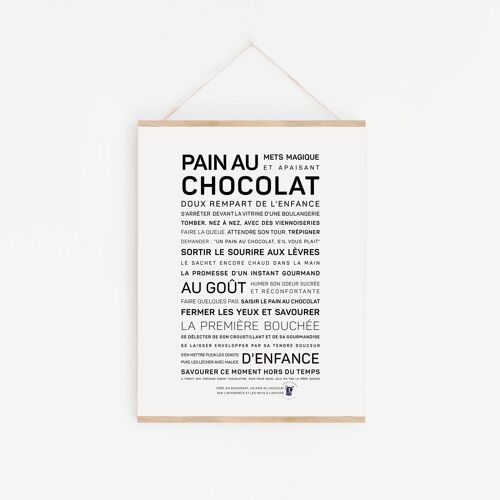 Affiche Pain au chocolat (A2, A3, A4, A5, mini)