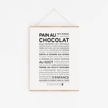 Affiche Pain au chocolat (A2, A3, A4, A5, mini) 1
