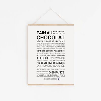 Poster Pain au chocolat (A2, A3, A4, A5, mini)
