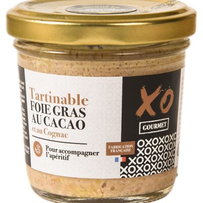 Spreadable foie gras with cocoa and cognac