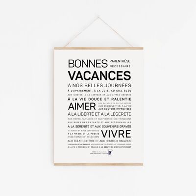 Affiche Bonnes vacances (A2, A3, A4, A5, mini)