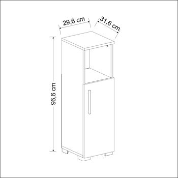 Armoire polyvalente Duru Blanc 30x97x32 cm 13