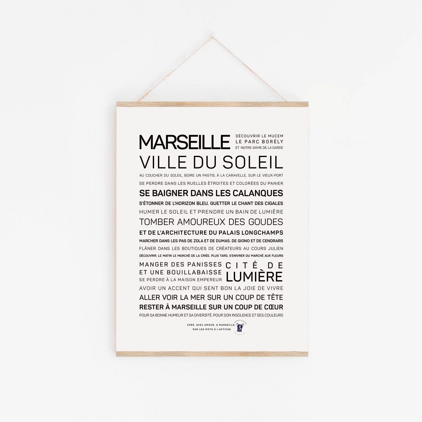 Poster Marseille, Stadt der Sonne (A2, A3, A4, A5, A6)