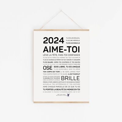 Affiche 2024, aime-toi (A2, A3, A4, A5, mini)