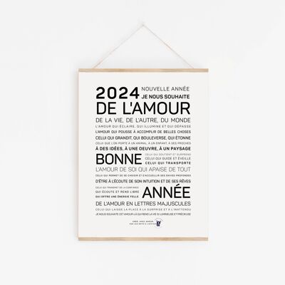 Affiche 2024, de l'amour (A2, A3, A4, A5, mini)