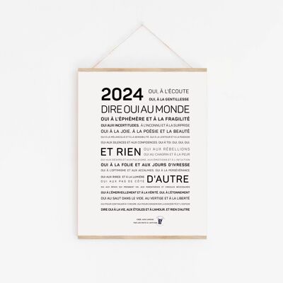 Poster 2024, say yes to the world (A2, A3, A4, A5, mini)