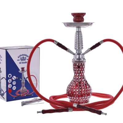 Chicha 2 Tuyaux - Narguilé - Hookah - 38 cm - Design Bris de Verre