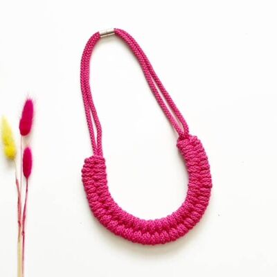 The Lara Necklace - Lightweight Cotton Necklace - Magnetic Closure