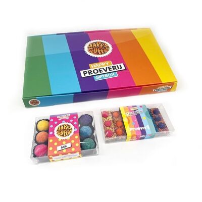 Chocolate gift box - Happy Tasting - Chocolate truffle / Chocolate strips mix