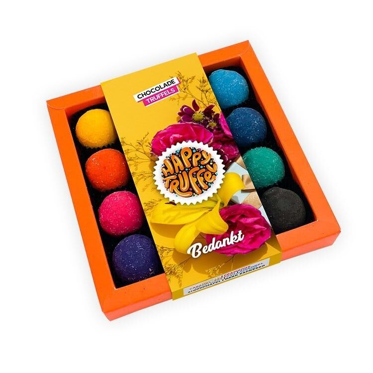 Tartufi di cioccolato – Mix fiore “Thank You” (16 pezzi)