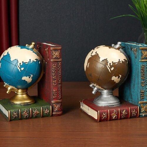 Resin Bookend with World Globe