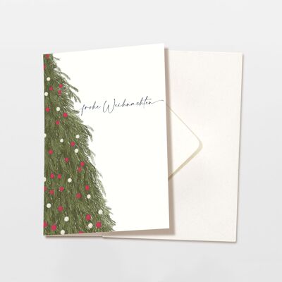 Folded card with envelope Christmas tree, FSC certified