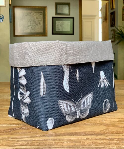 Fabric Basket, Bread cloth h=20cm, 100% Cotton, Printed | Seeds Carbon