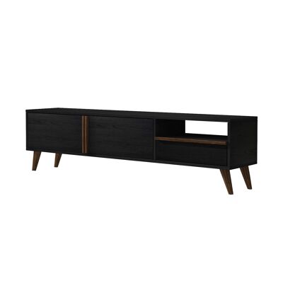 Mueble TV Allen con aspecto de madera negro