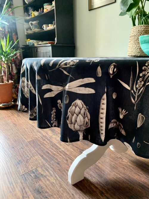 Round Tablecloth, 100% Cotton, Printed | Seeds Carbon