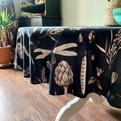 Round Tablecloth, 100% Cotton, Printed | Seeds Carbon