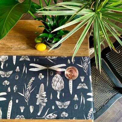 Table Runner, 100% Cotton, Printed | Seeds Carbon