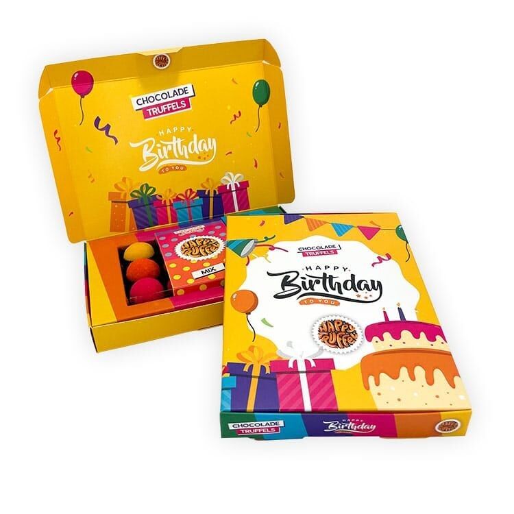 Schokoladentrüffel-Geschenkbox-Party „Happy Birthday“