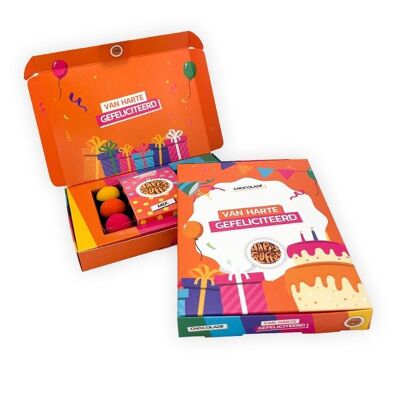 Chocoladetruffels Giftbox “Gefeliciteerd”