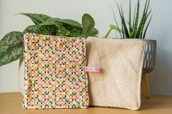 Eponge lavable - Jute + tissu 2