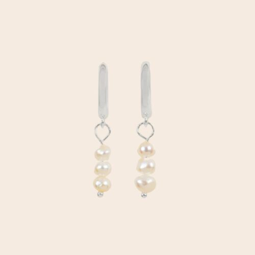Earring Pearls Silver