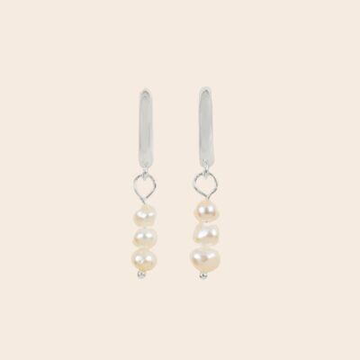 Earring Pearls Silver