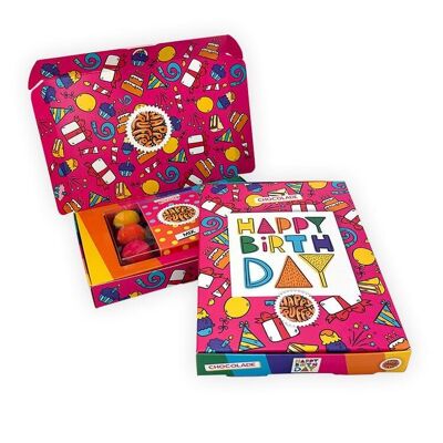 Schokoladentrüffel-Geschenkbox „Happy Birthday“