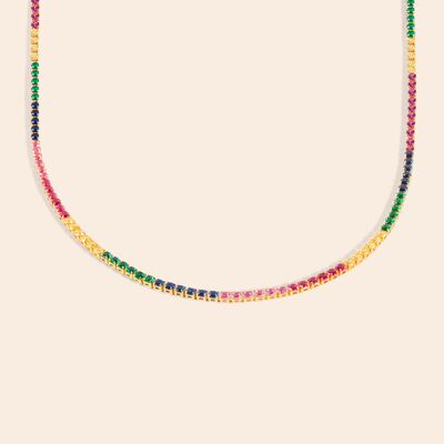 The Perfect Tennis Necklace Rainbow