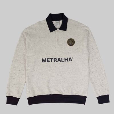 Metralha Court Polo Sweatshirt (infected grey/navy)