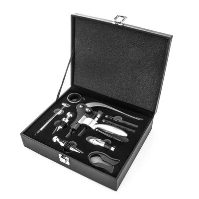 Wine Opener Gift Box Set Leather Suitcase