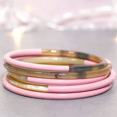 1 Pastel Pink Moon Bracelet N°21 - 3 mm