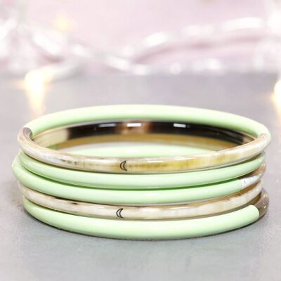 1 Pulsera Luna Verde Pastel N°22