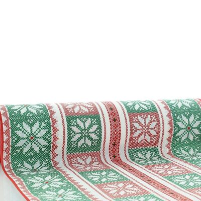 Chemin de table de Noël Chriss rouge-vert en Linclass® Airlaid 40cm x 24 m, 1 pièce